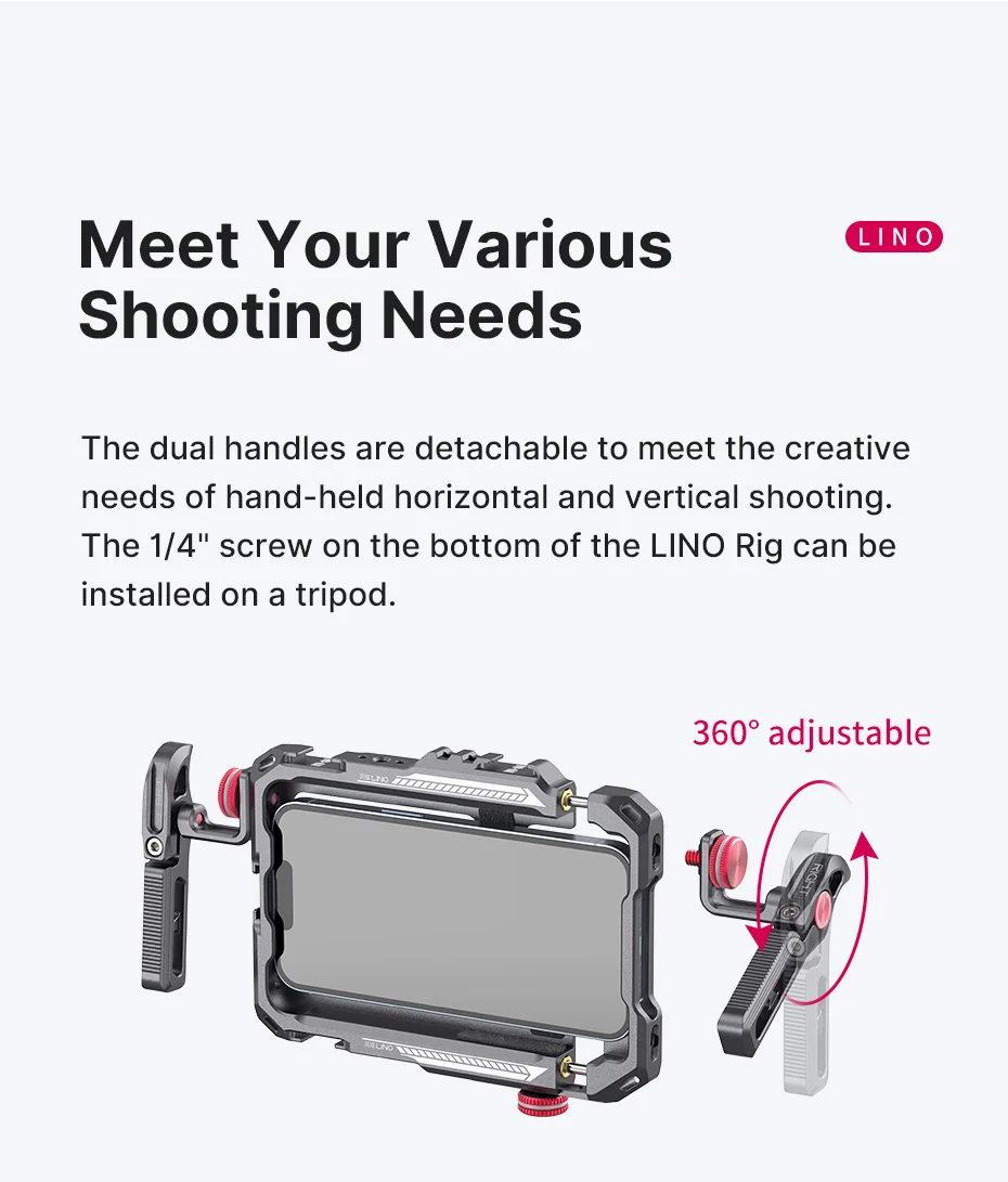 Ulanzi Lino Smartphone Cage: Sturdy Grip for iPhone X - 13 Series & Mini/Pro/Pro Max, Enhancing Vlog and Video Experience