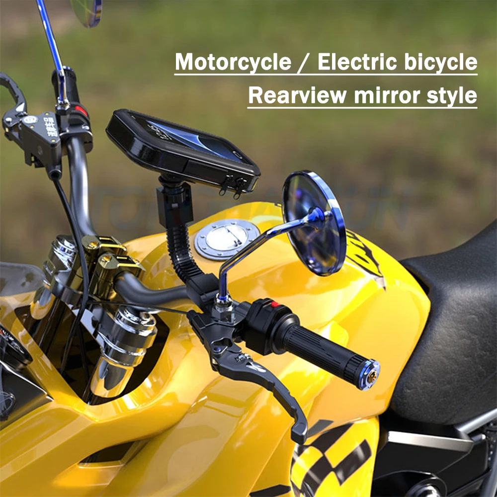 Waterproof Bike Motor Phone Holder: Secure Mount for iPhone, Samsung & GPS on Bicycle/Motorcycle Handlebar