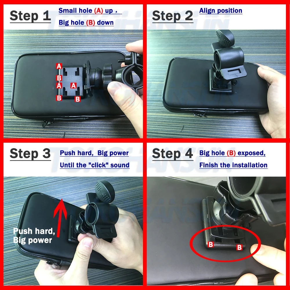 Waterproof Bike Motor Phone Holder: Secure Mount for iPhone, Samsung & GPS on Bicycle/Motorcycle Handlebar