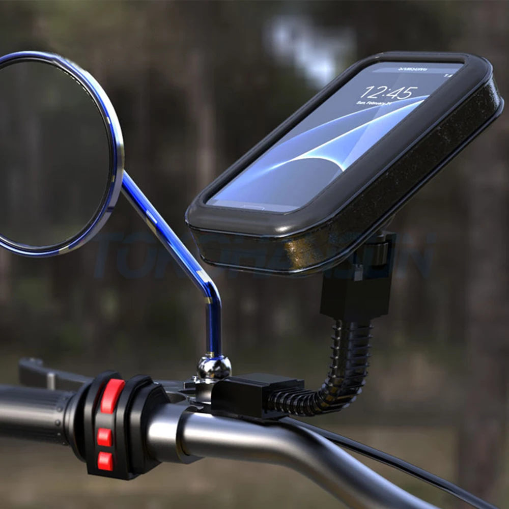 Waterproof Bike Motor Phone Holder: Secure Mount for iPhone, Samsung & GPS on Bicycle/Motorcycle Handlebar