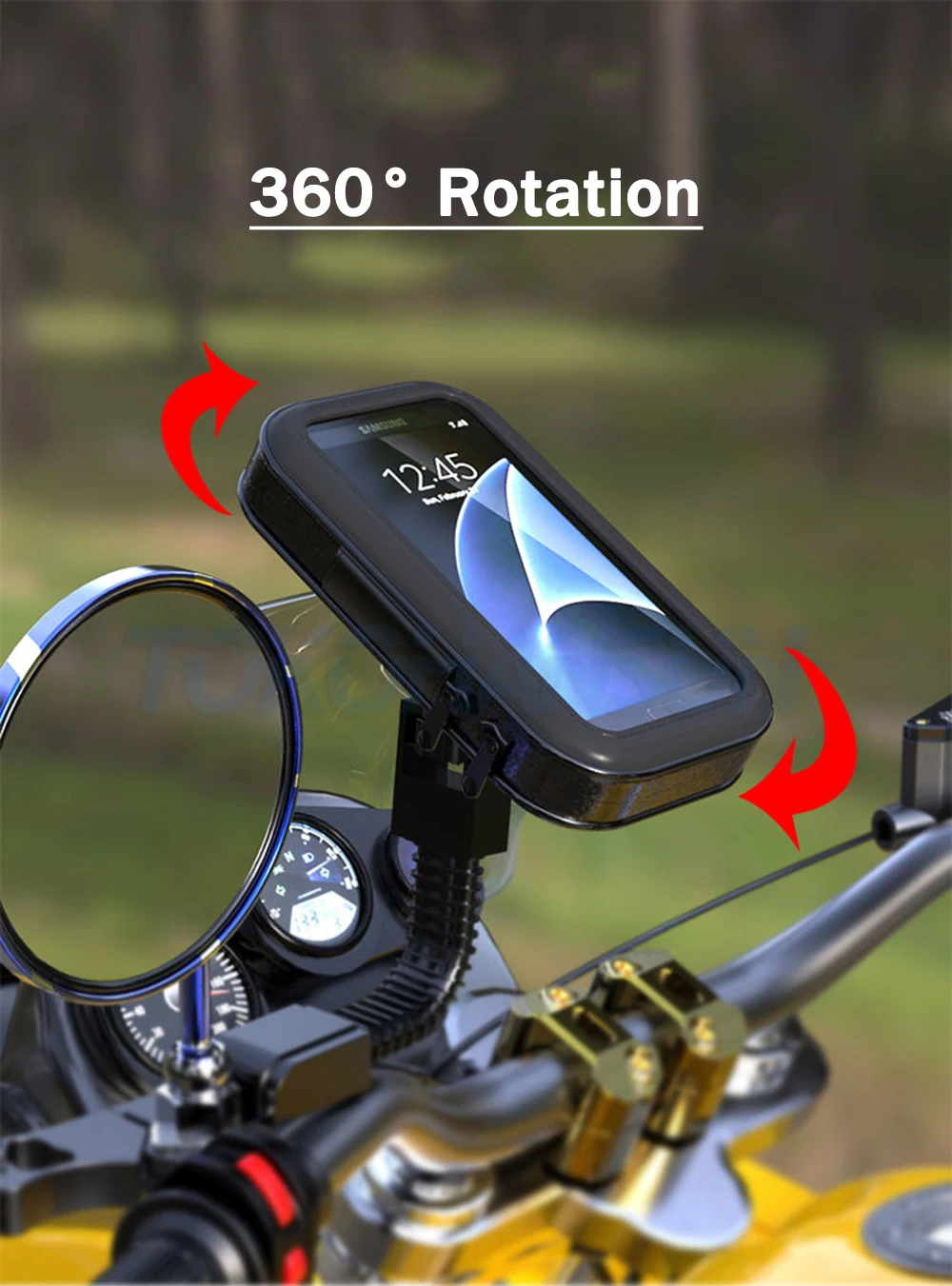 Waterproof Bike Motor Phone Holder: Secure Mount for iPhone, Samsung & GPS on Bicycle/Motorcycle Handlebar