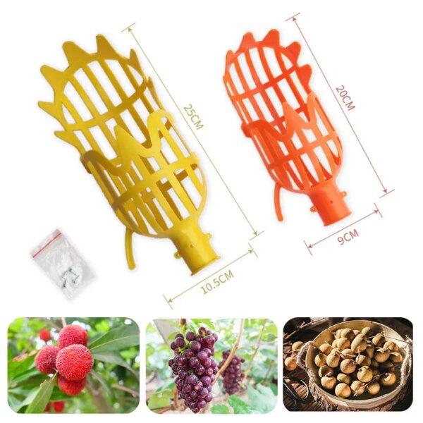 66712-fynpyb.jpg 1PC Garden Basket Fruit Picker Head Multi-Color Plastic Fruit Picking Tool Catcher Agricultural Bayberry Jujube Picking Supplies