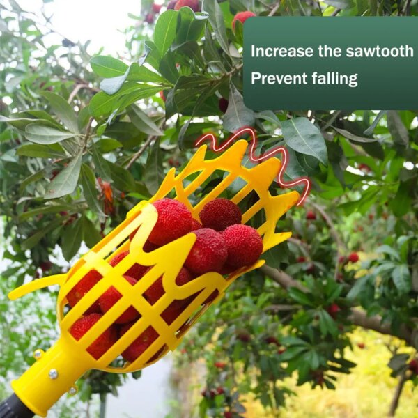 66712-omt75k.jpg 1PC Garden Basket Fruit Picker Head Multi-Color Plastic Fruit Picking Tool Catcher Agricultural Bayberry Jujube Picking Supplies