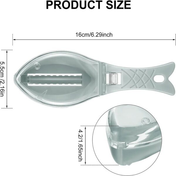 66737-mzd1he.jpg 1pc Fish Scaler, Multifunctional Kitchen Fish Scale Remover Scraper Brush Peeler Tool