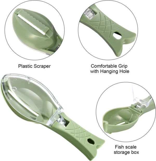 66737-obgoat.jpg 1pc Fish Scaler, Multifunctional Kitchen Fish Scale Remover Scraper Brush Peeler Tool