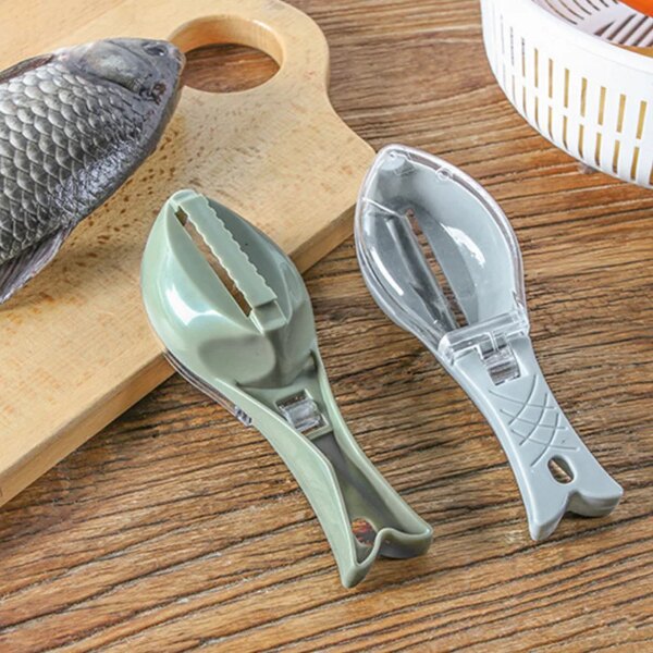 66737-va64mb.jpg 1pc Fish Scaler, Multifunctional Kitchen Fish Scale Remover Scraper Brush Peeler Tool