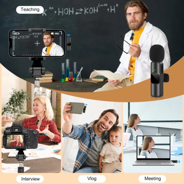 Wireless Lavalier Mic: Portable Audio for iPhone & Android