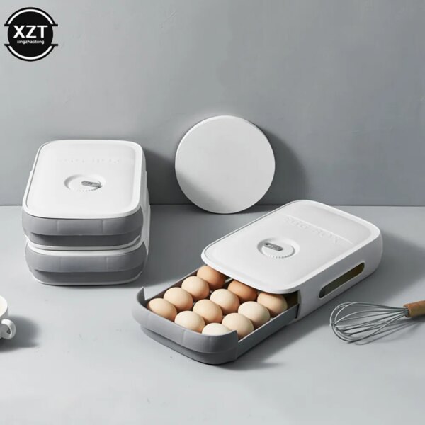 66781-dits8t.jpg Egg Storage Drawer: Stackable & Automatic Refrigerator Organizer