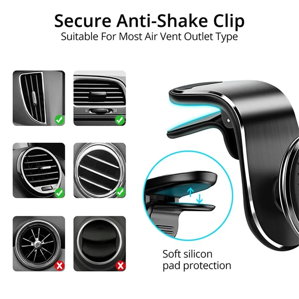 Magnetic Car Phone Holder: Air Vent Mount for GPS & Smartphones