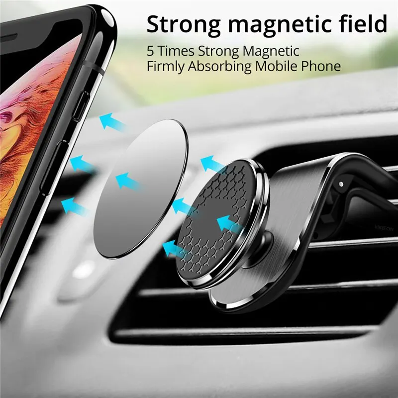 Magnetic Car Phone Holder: Air Vent Mount for GPS & Smartphones