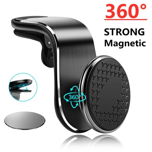 Magnetic Car Phone Holder: Air Vent Mount for GPS & Smartphones
