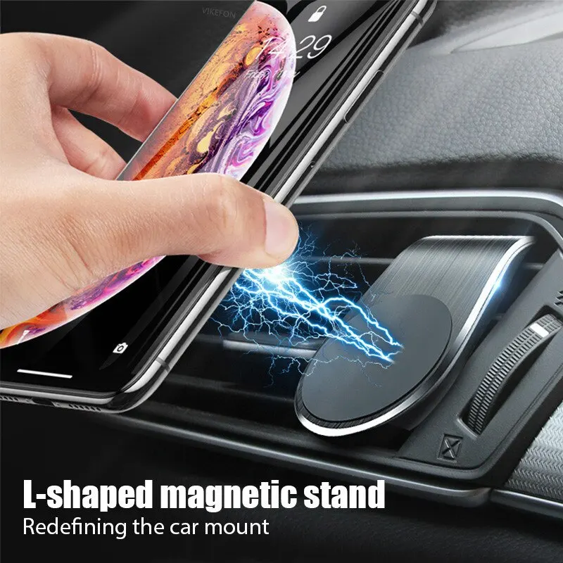 Magnetic Car Phone Holder: Air Vent Mount for GPS & Smartphones