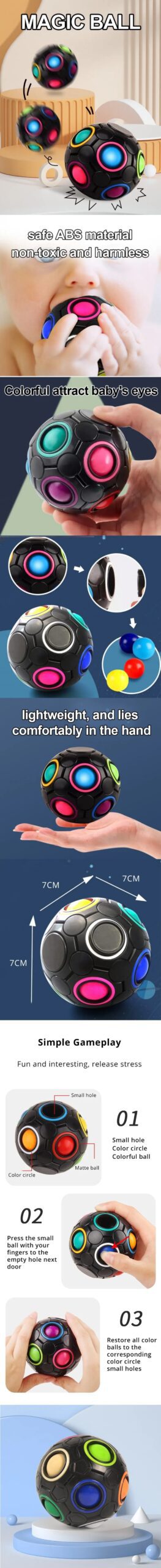 Magic Rainbow Ball: Stress-Relief Brain Game for Kids