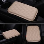Memory Foam Car Armrest Box Mats: Leather Console Covers