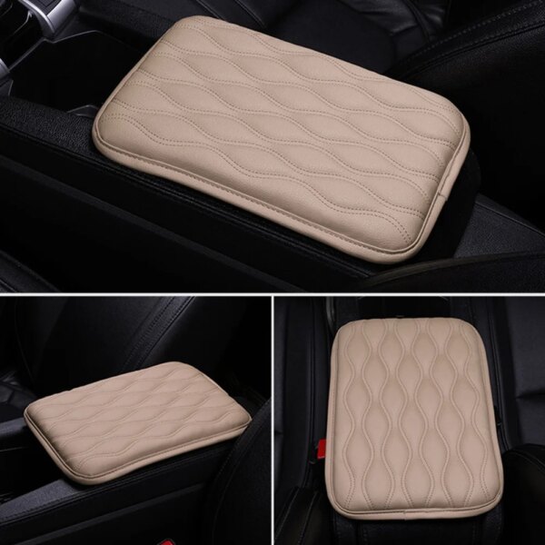 66898-cvrhok.jpg Memory Foam Car Armrest Box Mats: Leather Console Covers