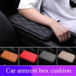 Memory Foam Car Armrest Box Mats: Leather Console Covers