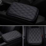Memory Foam Car Armrest Box Mats: Leather Console Covers