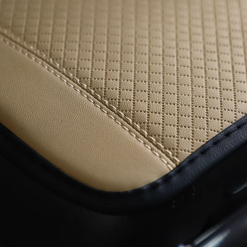 Universal Car Armrest Box Pad: Non-Slip Fiber Leather Cover