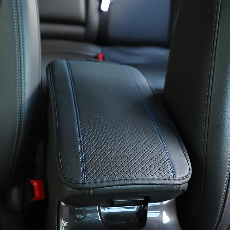 Universal Car Armrest Box Pad: Non-Slip Fiber Leather Cover