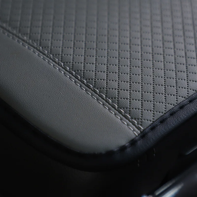 Universal Car Armrest Box Pad: Non-Slip Fiber Leather Cover