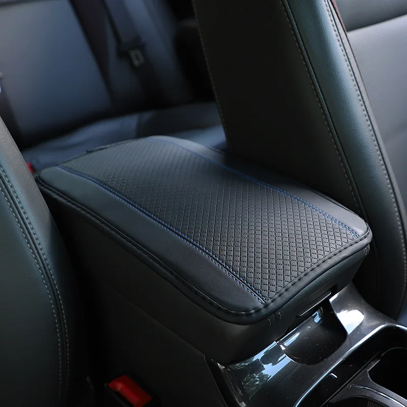 Universal Car Armrest Box Pad: Non-Slip Fiber Leather Cover