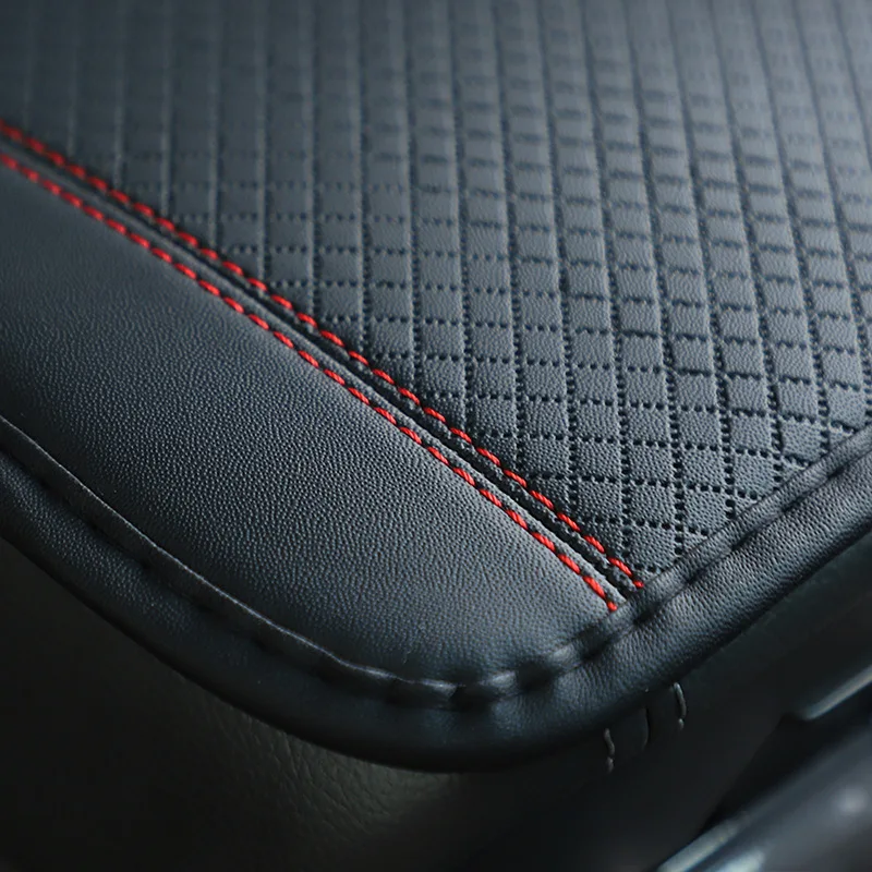 Universal Car Armrest Box Pad: Non-Slip Fiber Leather Cover