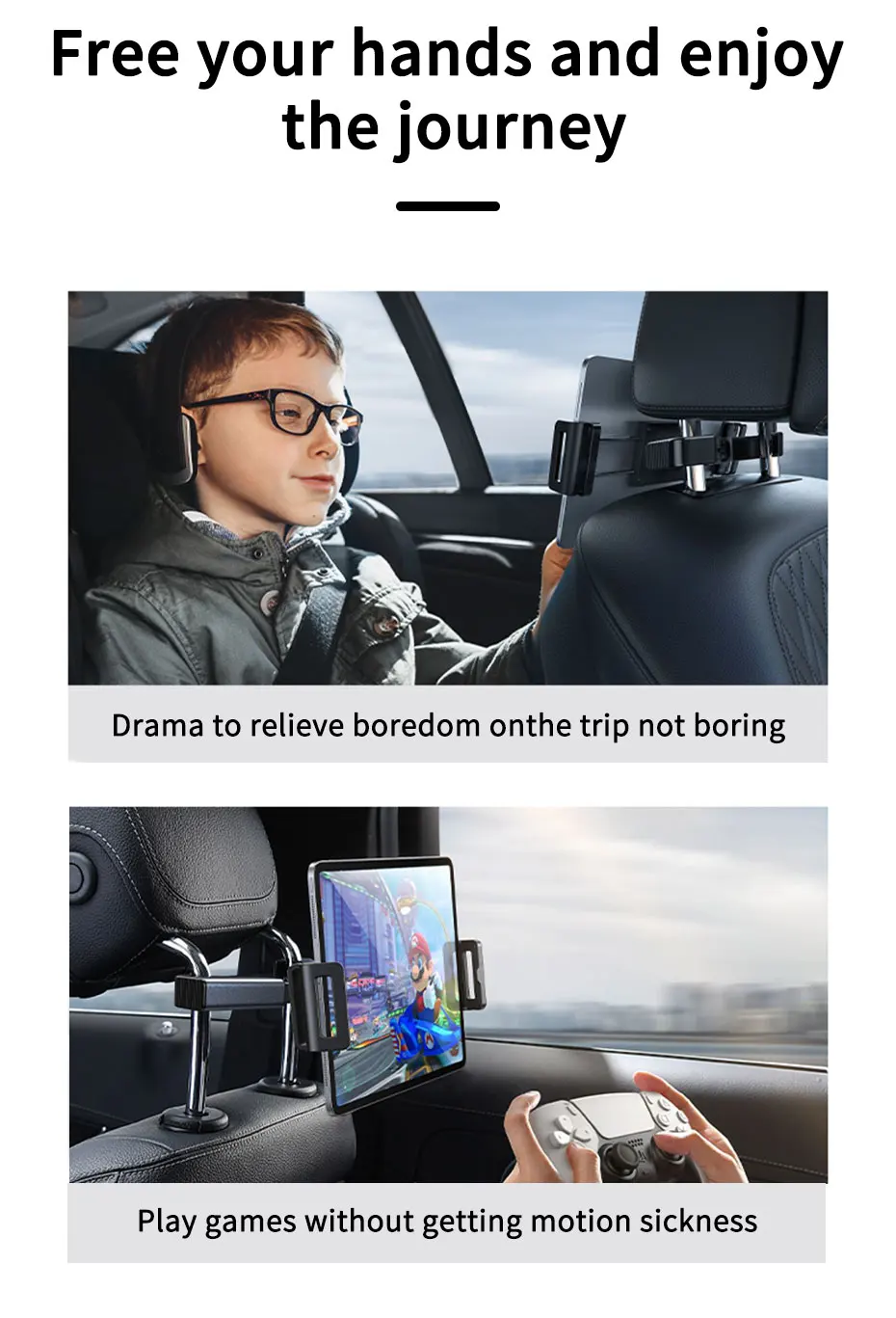 SEAMETAL Telescopic Car Phone & Tablet Holder: Universal Stand