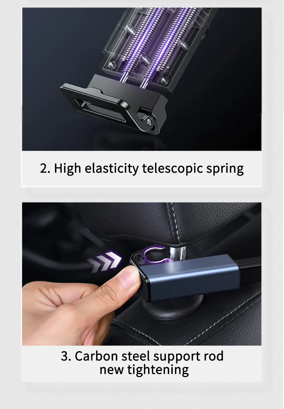 SEAMETAL Telescopic Car Phone & Tablet Holder: Universal Stand