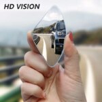 2pcs HD Frameless Small Round Car Blind Spot Mirrors: 360° Adjustable
