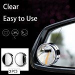2Pcs Convex Blind Spot Mirrors: 360° Adjustable Wide-Angle