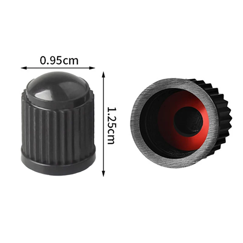 20PCS Black Plastic Dome Shape Tire Valve Caps: Car & Motorcycle Accessories