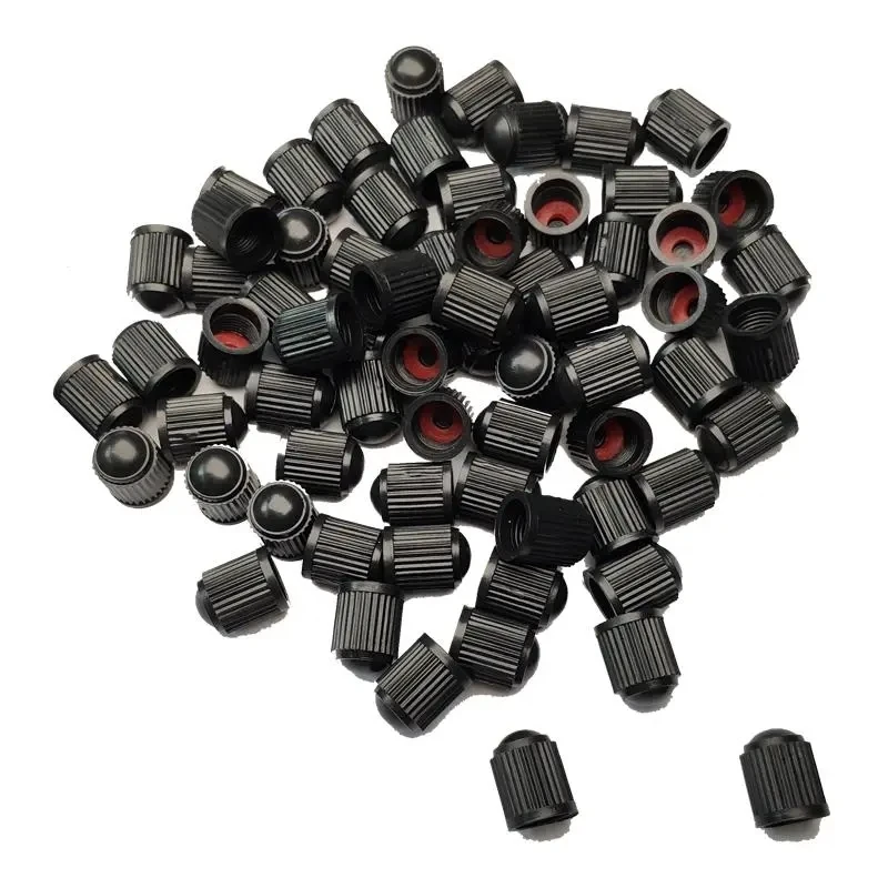 20PCS Black Plastic Dome Shape Tire Valve Caps: Car & Motorcycle Accessories