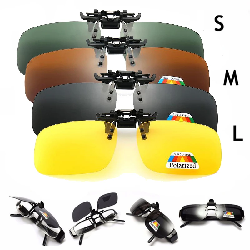 Polarized Sunglasses Clip On: Driving & Fishing Night Vision Clips