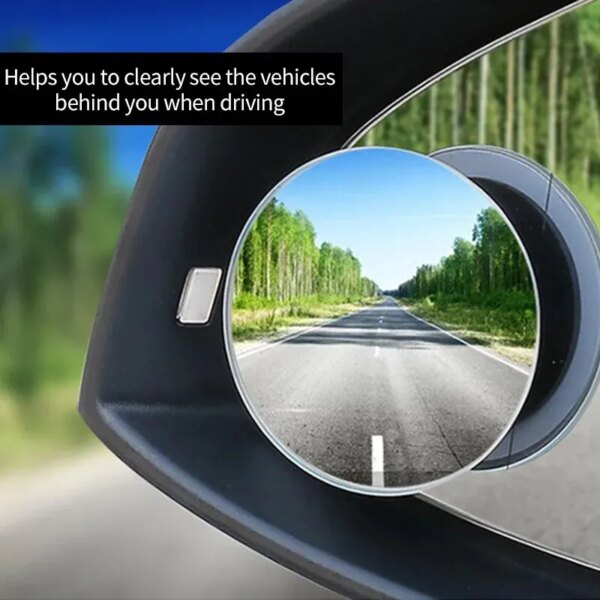 67071-rvyl62.jpg HD Frameless Adjustable Small Round Mirror: Wide-Angle Car Rear View