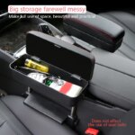 Adjustable Car Seat Gap Organizer: Armrest Box with Elbow Support