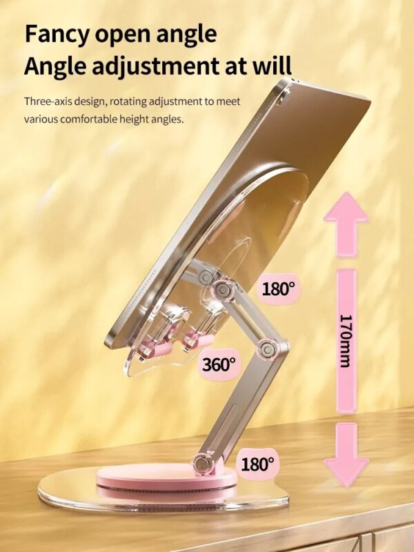 Multi-Functional 360° Rotating Mobile Phone Stand: Desktop Support Stand