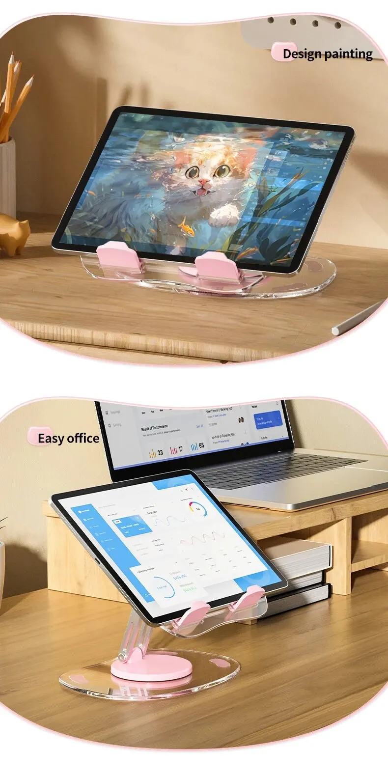 Multi-Functional 360° Rotating Mobile Phone Stand: Desktop Support Stand