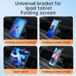 Universal Car Air Vent Holder Mount: Compatible with 7" - 12.9" Tablets, iPads, 4" - 7" Folding Screen/straight Panel Phones