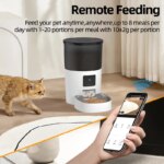 ROJECO Automatic Pet Feeder with Camera: Smart Video Dispenser for Cats and Dogs