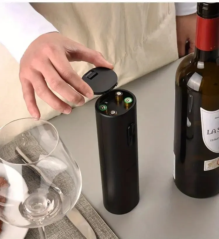 Automatic Electric Wine Opener: Corkscrew with Aerator Pourer, Foil Cutter