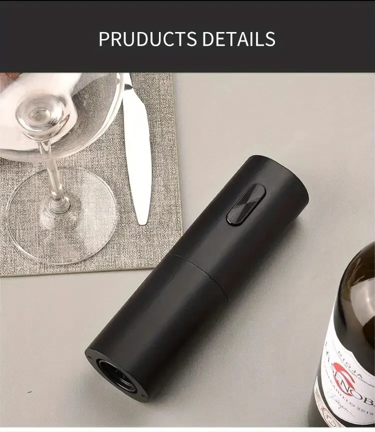 Automatic Electric Wine Opener: Corkscrew with Aerator Pourer, Foil Cutter