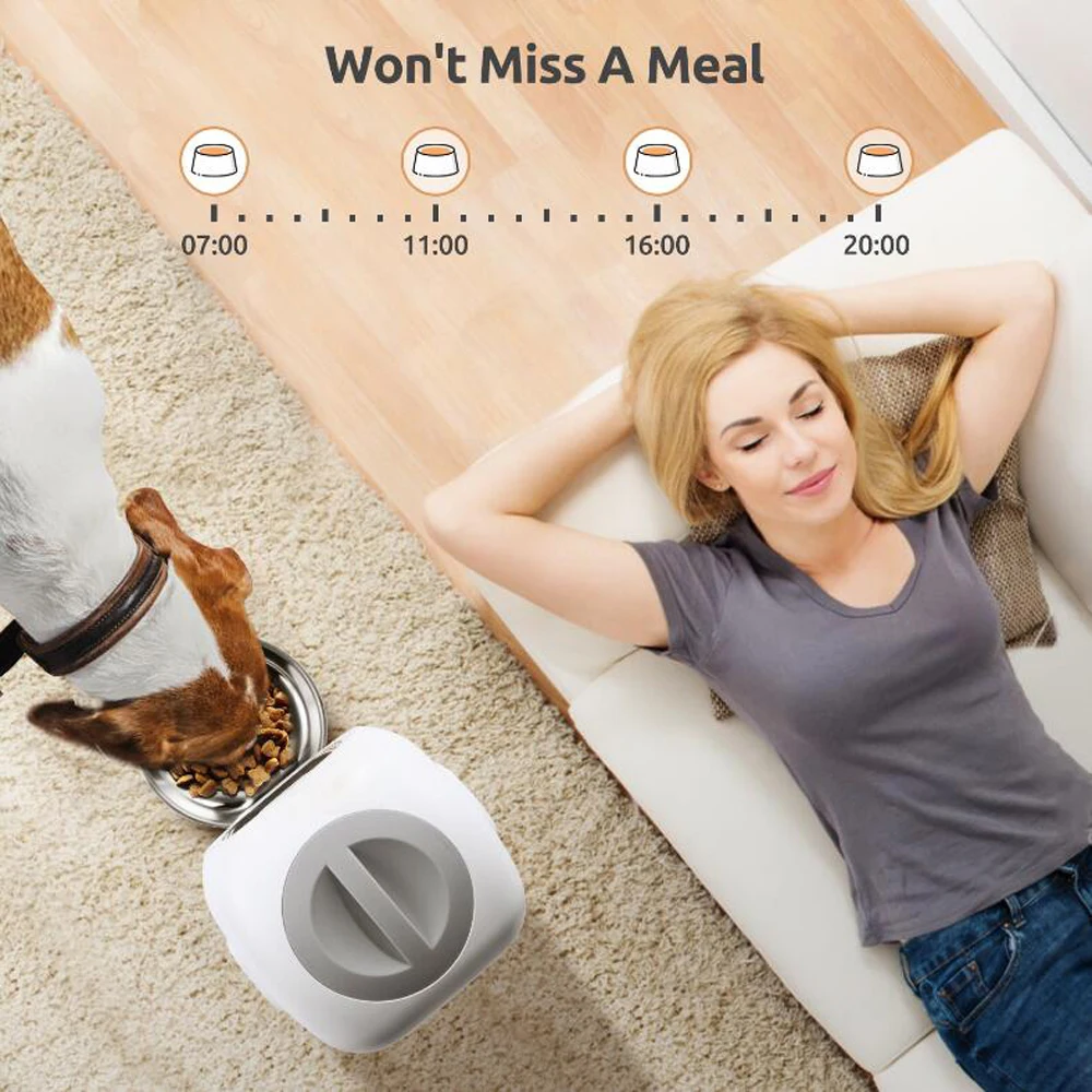 WiFi Smart Pet Feeder: 3.5L Automatic Dispenser with Voice Recorder