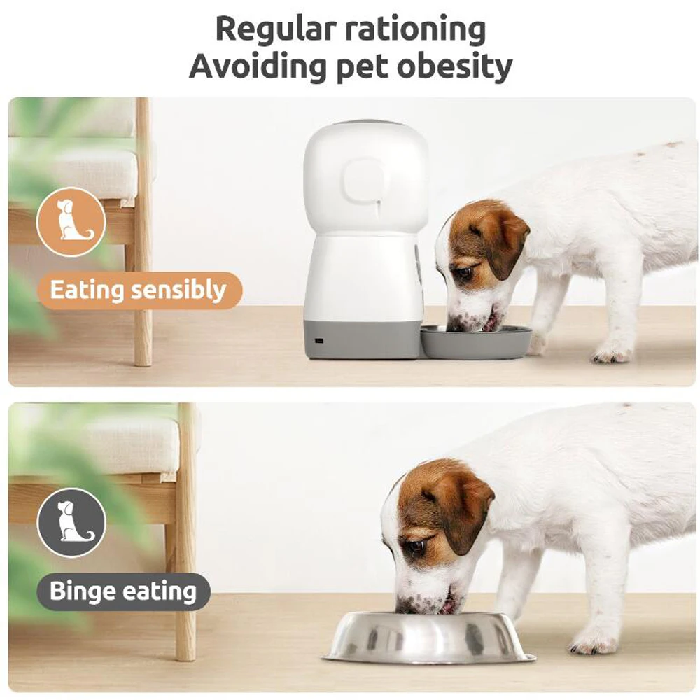 WiFi Smart Pet Feeder: 3.5L Automatic Dispenser with Voice Recorder