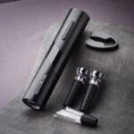 Black Electric Wine Opener: Automatic Corkscrew with USB Charging