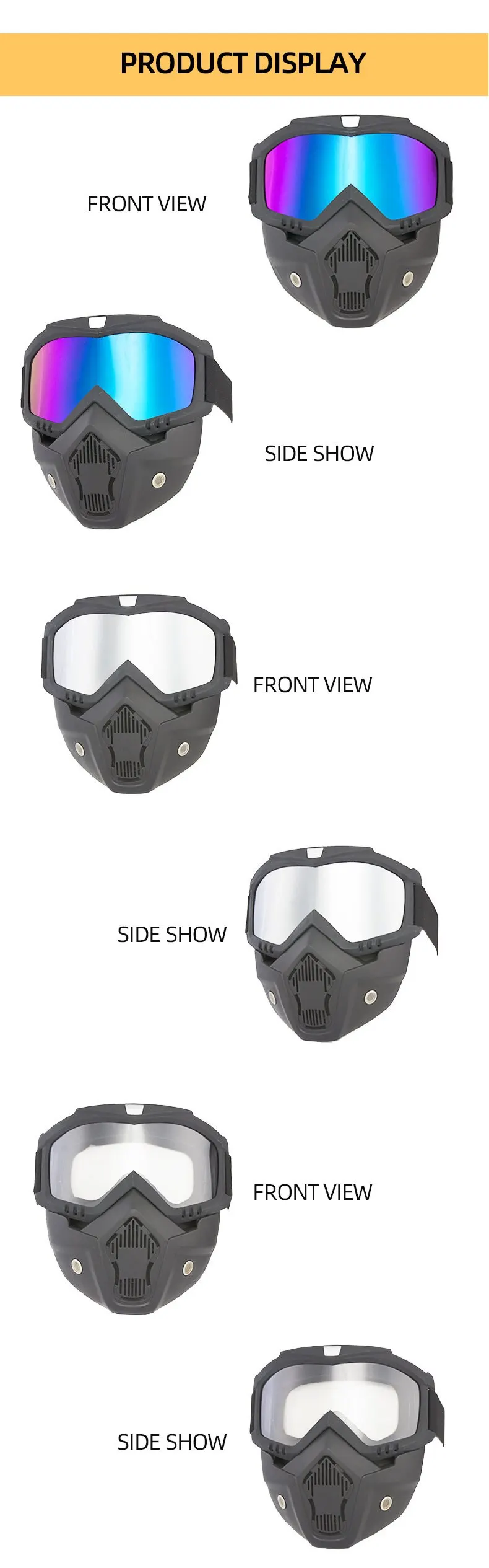 Windproof Motocross Goggles: UV Protection Eyewear with Mask