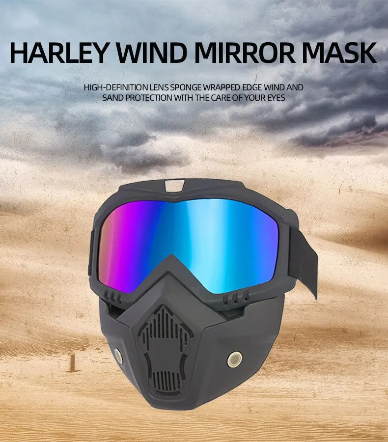 Windproof Motocross Goggles: UV Protection Eyewear with Mask