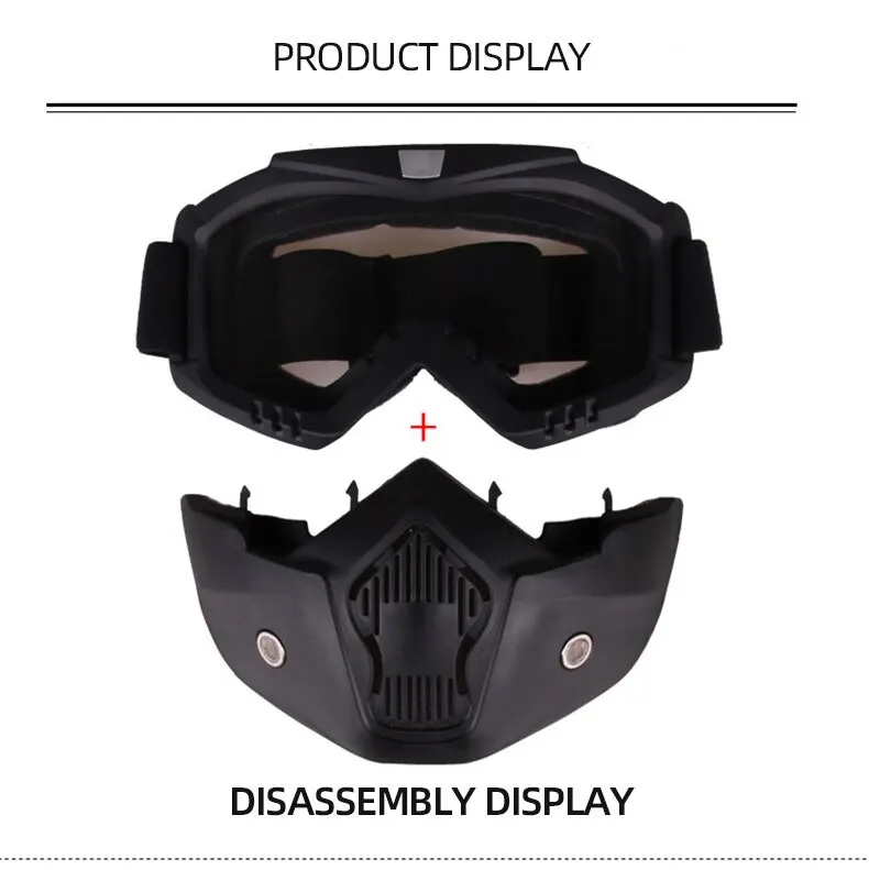 Windproof Motocross Goggles: UV Protection Eyewear with Mask