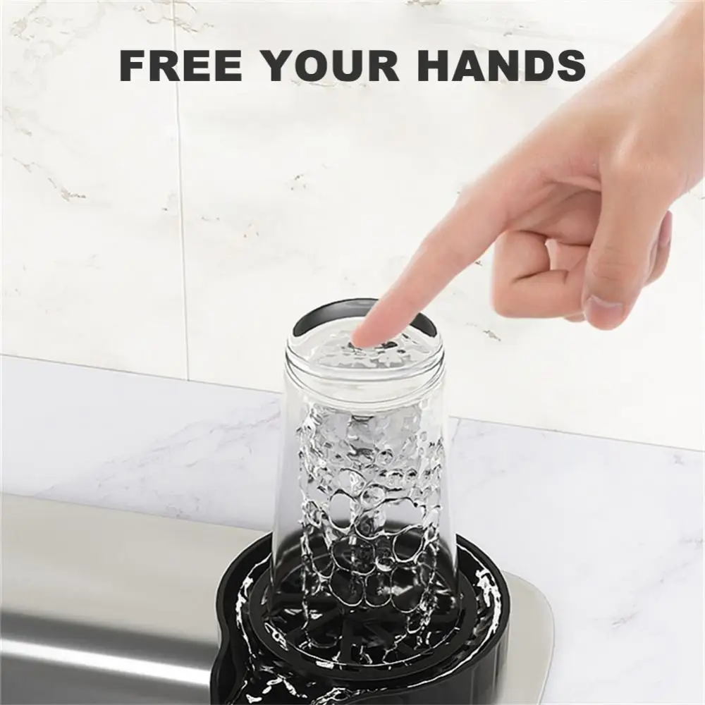 Automatic High Pressure Cup Washer: Faucet Glass Rinser for Kitchen Sink