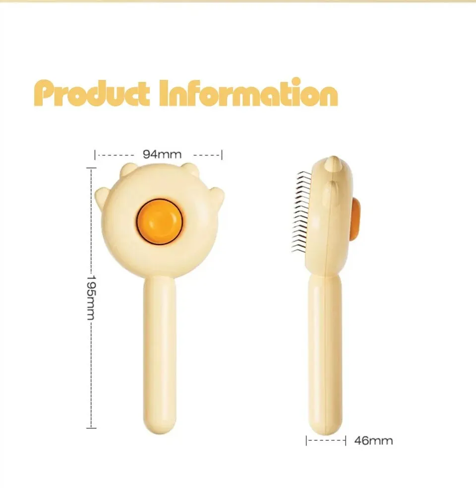 One-Key Hair Removal Pet Comb: Magic Massage Grooming Brush for Cats and Dogs