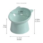 Tilted Pet Food Bowl: High Bottom Neck Protector, Antichoking Design